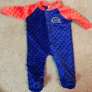 NWOT Florida Gators cozy footed sleeper 3-6mo